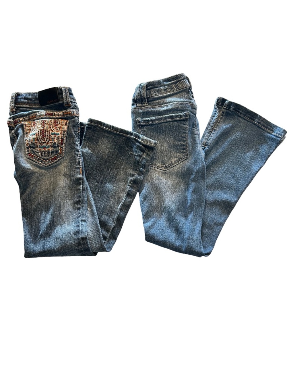 Grace in LA Girls(5) Blue Jeans with Embroidered Pocket and Squeeze Jeans (7)
